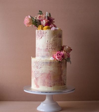 Two-tier-birthday-cake-with-custom-pattern-Whole-cake-min-819x1024